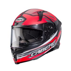 Casca integrala Caberg model Avalon X SV Kira L7 negru/gri/rosu fluor mat Pinlock ready - Img 7