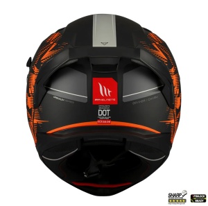 Casca integrala MT Braker SV Charm B4 negru portocaliu mat - Img 5