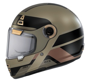 Casca integrala MT Jarama 68th C9 auriu mat - model Retro - Cafe Racer
