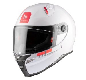 Casca integrala MT Revenge 2 S A0 alb lucios - omologare noua ECE 22.06 - tip viziera: MT-V-14B - Img 6