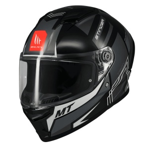 Casca integrala MT Stinger 2 Tron B12 negru/gri lucios - tip viziera: MT-V-28B - punctaj maxim SHARP Test – 5 stele - Img 7