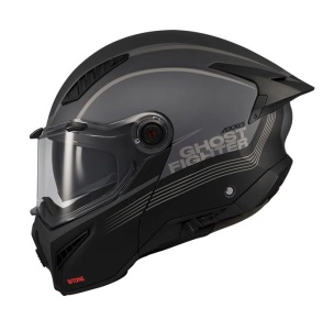 Casca modulabila (flip-up) Axxis GhostFighter SV Bitone C12 gri mat (ochelari soare integrati) Pinlock Ready – tip viziera: MT-V-36 - Img 2