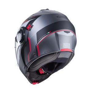 Casca modulabila (flip-up) Caberg model Duke Evo Move L2 SV gun metal (titanium)/negru/rosu mat Pinlock ready - lentila Pinlock inclusa - Img 6