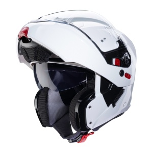 Casca modulabila (flip-up) Caberg model Horus X alb metalic lucios Pinlock ready - lentila Pinlock inclusa - Img 2