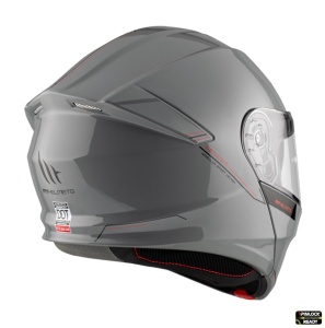 Casca modulabila MT Genesis SV A12 gri lucios Pinlock ready - omologare noua ECE 22.06 - tip viziera: MT-V-25 - Img 4