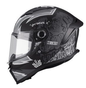 Casca moto copii MT Stinger 2 Kids Tagger B2 negru mat