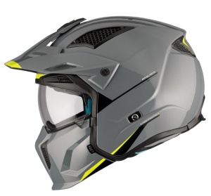 Casca MT Streetfighter SV S A22 gri lucios (ochelari soare integrati) - masca (protectie) barbie si cozoroc detasabile - omologare noua ECE 22.06 - Img 7