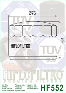 Filtru de ulei HIFLOFILTRO HF552 - Img 2