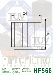 Filtru de ulei HIFLOFILTRO HF568 - Img 2