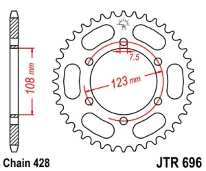 Foaie spate JT JTR 696-49 49T, 428 - Img 2