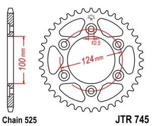 Foaie spate JT JTR 745-37 37T, 525 - Img 2