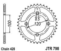 Foaie spate JT JTR 798-47 47T, 428 - Img 2