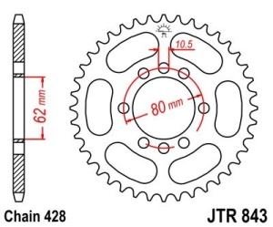 Foaie spate JT JTR 843-51 51T, 428 - Img 2