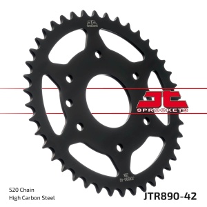 Foaie spate JT JTR 890-42ZBK 42T, 520 Black zinc - Img 3