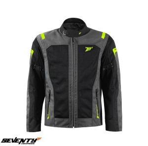 Geaca moto barbati Touring Seventy model SD-JT66 Sahara Gri/Galben Fluo - Img 2