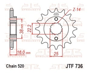 Kit de lant D.I.D Chain - Argintiu chain 520 VX, X-ring (X, NX, QX, XS), CHK front sprocket JT CHK rubber cushioned, CHK rear sprocket JT pentru DUCATI Scrambler 800 2015-2020 - Img 3