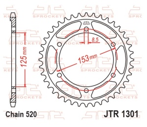 Kit de lant D.I.D Chain - Argintiu chain 520 VX, X-ring (X, NX, QX, XS), CHK front sprocket JT, CHK rear sprocket JT pentru HONDA CRF 300 L 2021-2022 - Img 6