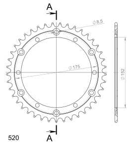 Kit de lant D.I.D Chain - Argintiu chain 520 VX, X-ring (X, NX, QX, XS), CHK front sprocket SUPERSPROX, CHK rear sprocket SUPERSPROX pentru ATV YAMAHA YFZ 350 Banshee 1989-2006 - Img 4
