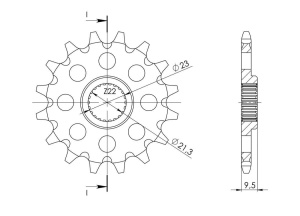 Kit de lant D.I.D Chain - Argintiu chain 520 VX, X-ring (X, NX, QX, XS), CHK front sprocket SUPERSPROX, CHK rear sprocket SUPERSPROX pentru YAMAHA TT 600 RE 2004 - Img 3