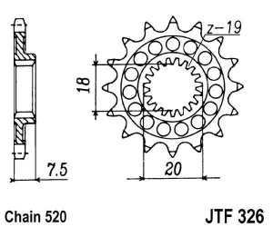 Kit de lant D.I.D Chain - Auriu chain 520 ERT, Non-sealed, CHK front sprocket JT, CHK rear sprocket JT pentru HONDA CR 125 R 2000-2001 - Img 3