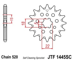 Kit de lant D.I.D Chain - Auriu chain 520 ERT, Non-sealed, CHK front sprocket JT, CHK rear sprocket JT pentru KAWASAKI KX 125 1999 - Img 3