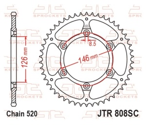 Kit de lant D.I.D Chain - Auriu chain 520 VX, X-ring (X, NX, QX, XS), CHK front sprocket JT, CHK rear sprocket JT pentru SUZUKI RM 125 1992-2005 - Img 6