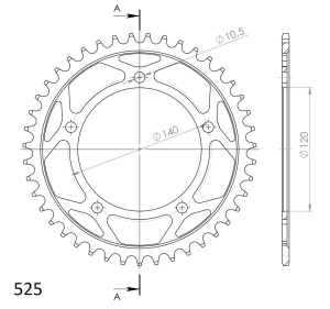 Kit de lant D.I.D Chain - Auriu lant 525 ZVM-X, X-Ring, pinion fata JT cauciucat, foaie spate SUPERSPROX pentru TRIUMPH Thruxton 865 2007-2015 - Img 6