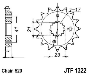 Kit de lant EK - Argintiu chain 520 SRO, O-ring, CHK front sprocket JT, CHK rear sprocket JT pentru ATV HONDA TRX 400 EX 1999-2004 - Img 3