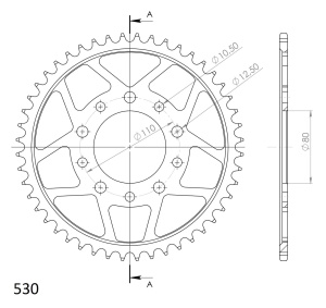 Kit de lant EK - Argintiu chain 530 SRX, X-ring (X, NX, QX, XS), CHK front sprocket JT CHK rubber cushioned, CHK rear sprocket SUPERSPROX pentru TRIUMPH Sprint Sport 900 1998 - Img 6
