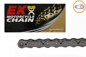 Kit de lant EK - Argintiu lant 420 SH, Non-sealed, pinion fata JT, foaie spate JT pentru KAWASAKI KX 85 2001-2024 - Img 1
