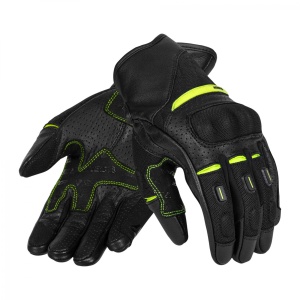 Manusi moto piele si textil SECA AXIS MESH II galben fluo