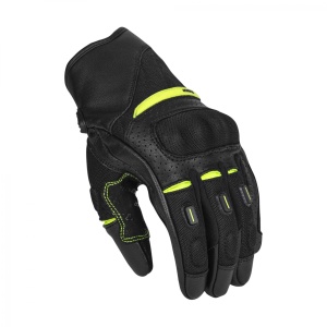 Manusi moto piele si textil SECA AXIS MESH II galben fluo - Img 3