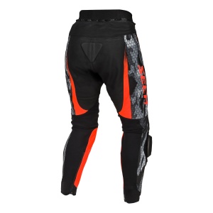 Pantaloni moto din piele SECA SRS II BLACK RED - Img 2