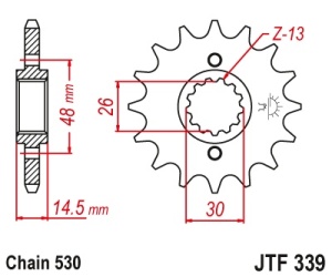 Pinion fata JT JTF 339-16 16T, 530 - Img 2