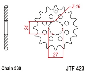 Pinion fata JT JTF 423-18 18T, 530 - Img 2