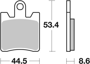 Placute de frana BREMBO 07037XS - Img 3