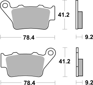 Placute de frana BREMBO 07BB02SP - Img 3