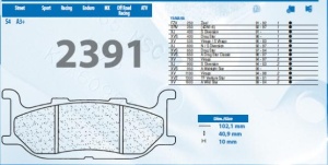 Placute de frana Carbone Lorraine 2391 S4