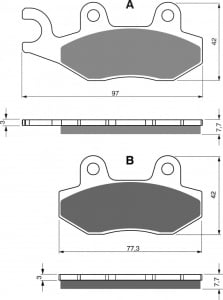 Placute de frana GOLDFREN 002 S3