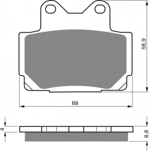 Placute de frana GOLDFREN 067 S3