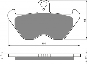 Placute de frana GOLDFREN 117 S3
