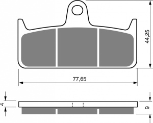 Placute de frana GOLDFREN 301 GP6