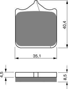 Placute de frana GOLDFREN 304 S33 STREET FRONT (1 set = 4 pcs)