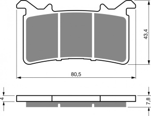 Placute de frana GOLDFREN 415 S33 STREET FRONT