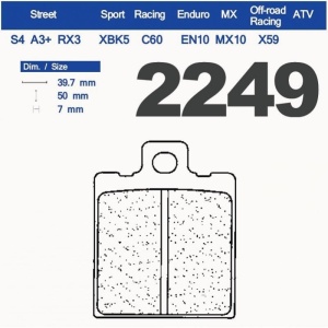 Placute de frana spate Carbonne Lorraine 2249 RX3