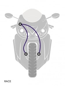 RACE Front brake hose kit Venhill POWERHOSEPLUS DUC-10003F (2 conducte in kit) Clear hoses, chromed fittings - Img 2