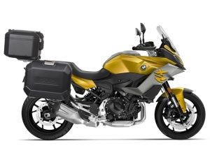 Set complet de cutii de aluminiu SHAD TERRA NEGRU, 37L cutie centrala si 36L / 36L cutii laterale, incluzand kit montaj si placa SHAD BMW F 900 XR