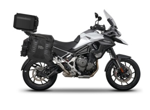 Set of SHAD TERRA TR40 adventure saddlebags and SHAD TERRA aluminium top case TR55 PURE BLACK, including mounting kit SHAD TRIUMPH TIGER 1200 GT/RALLY - Img 1
