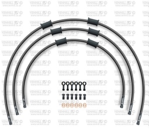 STANDARD Front brake hose kit Venhill POWERHOSEPLUS BMW-10004FB-BK (3 conducte in kit) Black hoses, black fittings