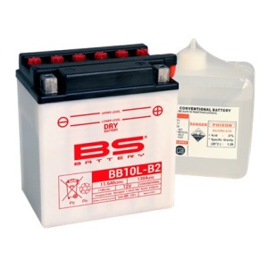 Baterie conventionala BS-BATTERY BB10L-B2 (YB10L-B2) include electrolit